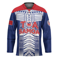 Custom Rugby Toa Samoa Hockey Jersey Samoan Tatau Blue Version LT05 Unisex Blue - Polynesian Pride