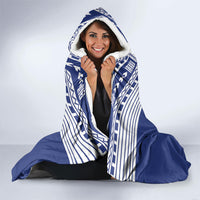 Rugby Toa Samoa Hooded Blanket Samoan Tatau Blue Version LT05 - Polynesian Pride