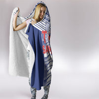 Rugby Toa Samoa Hooded Blanket Samoan Tatau Blue Version LT05 - Polynesian Pride