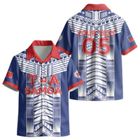 Custom Rugby Toa Samoa Kid Hawaiian Shirt Samoan Tatau Blue Version LT05 - Polynesian Pride