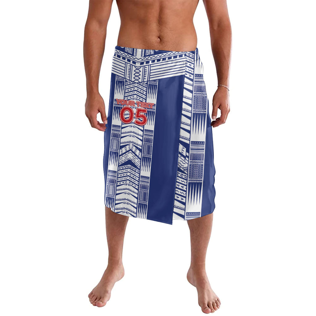 Custom Rugby Toa Samoa Lavalava Samoan Tatau Blue Version LT05 Blue - Polynesian Pride