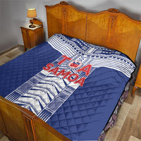 Rugby Toa Samoa Quilt Samoan Tatau Blue Version LT05 - Polynesian Pride