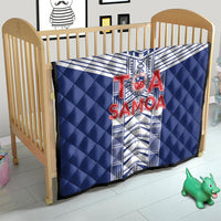 Rugby Toa Samoa Quilt Samoan Tatau Blue Version LT05 - Polynesian Pride