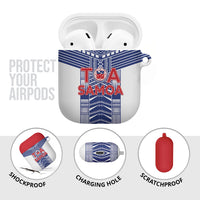 Rugby Toa Samoa AirPods Case Samoan Tatau White Version LT05 - Polynesian Pride