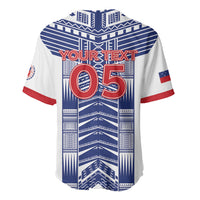 Custom Rugby Toa Samoa Baseball Jersey Samoan Tatau White Version LT05 - Polynesian Pride