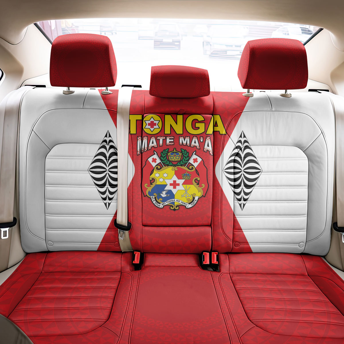 2026 Tonga Rugby XIII Back Car Seat Cover Sporty Style LT05 - Polynesian Pride
