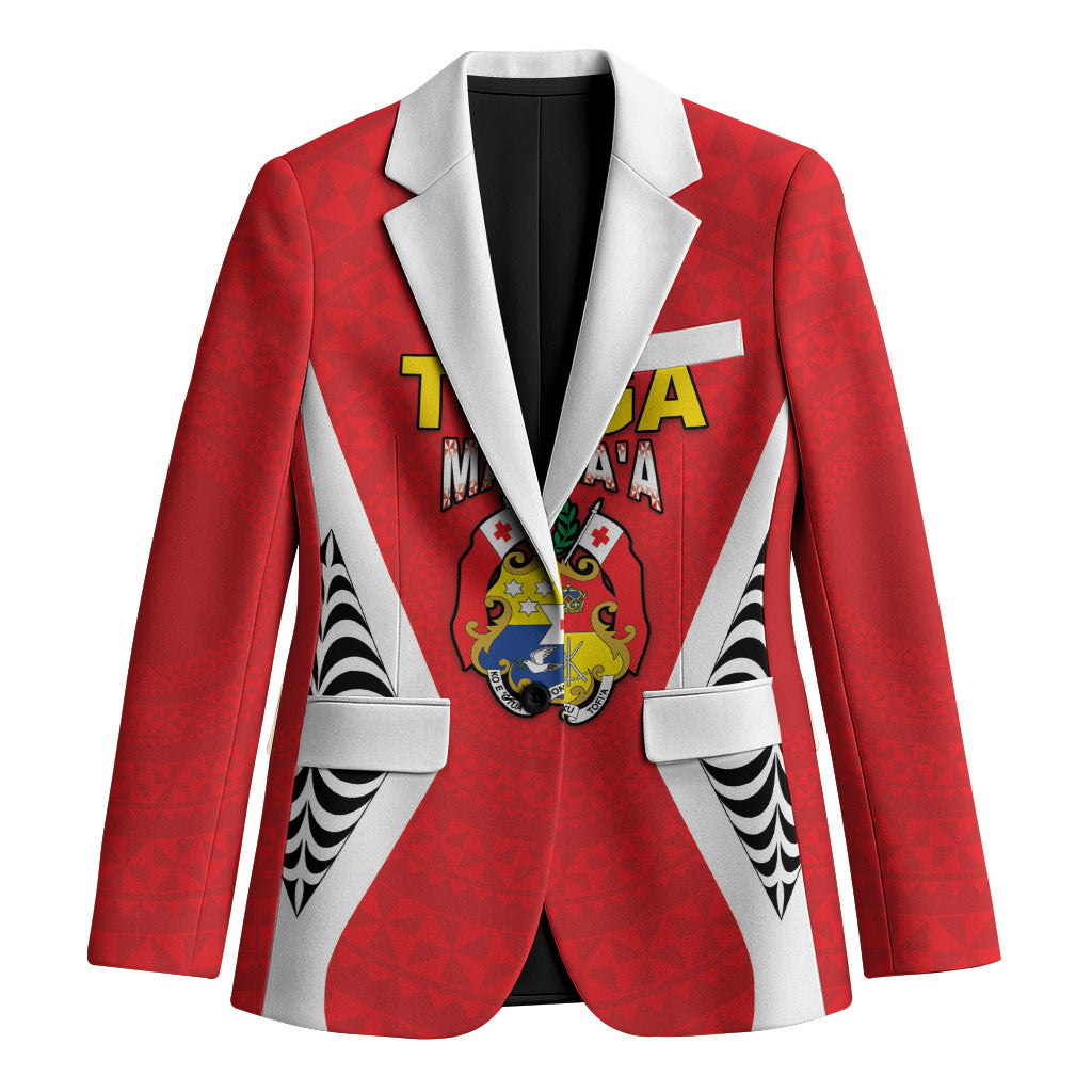 Custom 2026 Tonga Rugby XIII Blazer Sporty Style LT05 Unisex Red - Polynesian Pride