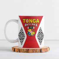 Custom 2026 Tonga Rugby XIII Ceramic Mug Sporty Style LT05 Red - Polynesian Pride