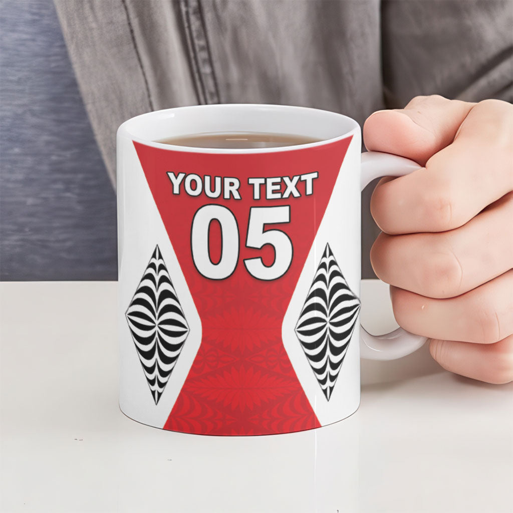 Custom 2026 Tonga Rugby XIII Ceramic Mug Sporty Style LT05 - Polynesian Pride