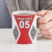 Custom 2026 Tonga Rugby XIII Ceramic Mug Sporty Style LT05 - Polynesian Pride