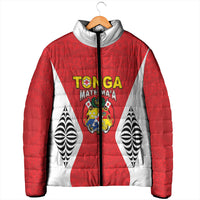 Custom 2026 Tonga Rugby XIII Padded Jacket Sporty Style LT05 - Polynesian Pride