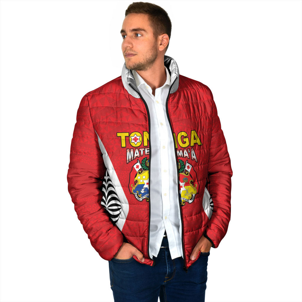 Custom 2026 Tonga Rugby XIII Padded Jacket Sporty Style LT05 - Polynesian Pride