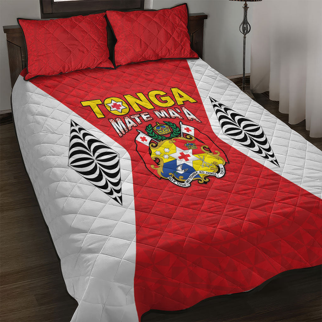 2026 Tonga Rugby XIII Quilt Bed Set Sporty Style LT05 Red - Polynesian Pride