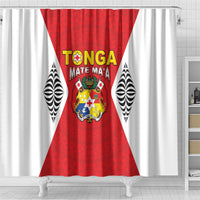 2026 Tonga Rugby XIII Shower Curtain Sporty Style LT05 - Polynesian Pride