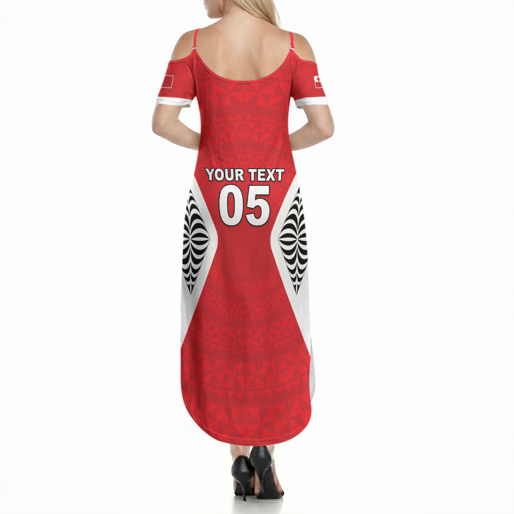 Custom 2026 Tonga Rugby XIII Summer Maxi Dress Sporty Style LT05 - Polynesian Pride