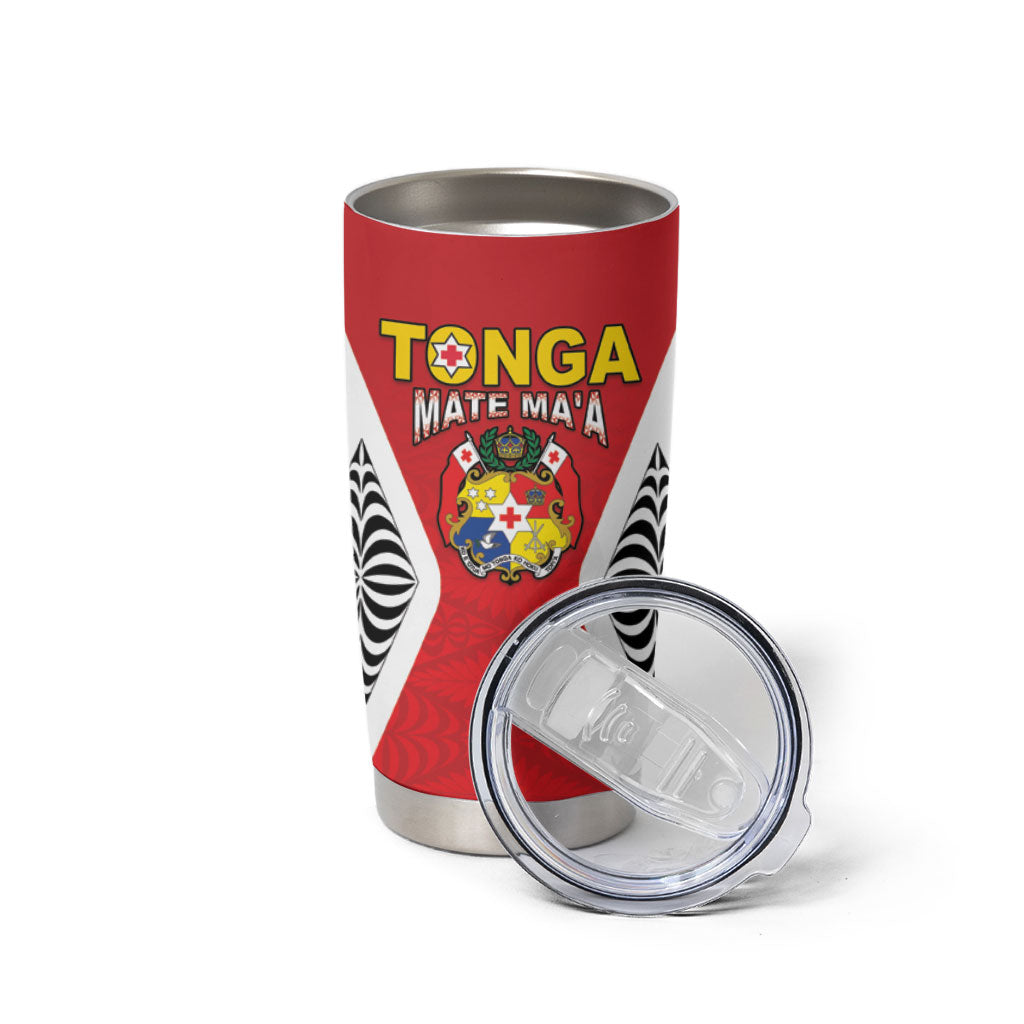 Custom 2026 Tonga Rugby XIII Tumbler Cup Sporty Style LT05 - Polynesian Pride