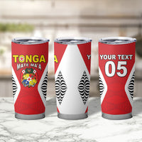 Custom 2026 Tonga Rugby XIII Tumbler Cup Sporty Style LT05 - Polynesian Pride