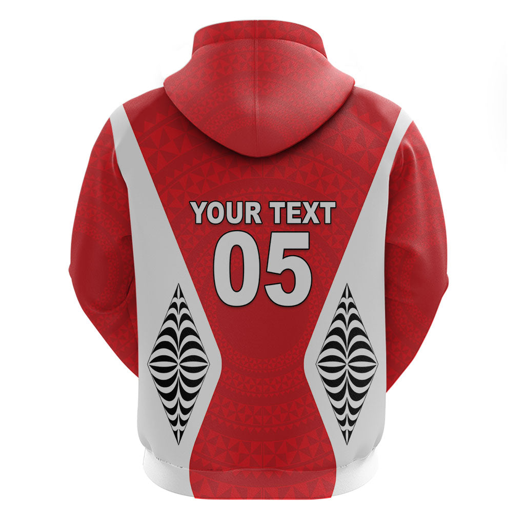 Custom 2026 Tonga Rugby XIII Zip Hoodie Sporty Style LT05 - Polynesian Pride