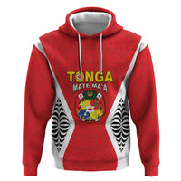 Custom 2026 Tonga Rugby XIII Zip Hoodie Sporty Style LT05 Pullover Hoodie Red - Polynesian Pride