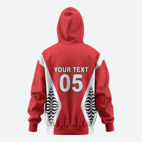Custom 2026 Tonga Rugby XIII Zip Hoodie Sporty Style LT05 - Polynesian Pride