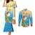 Christmas In Hawaii Couples Matching Mermaid Dress and Long Sleeve Button Shirt Tis The Sea Sun