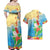 Christmas In Hawaii Couples Matching Off Shoulder Maxi Dress and Hawaiian Shirt Tis The Sea Sun