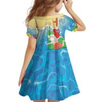 Christmas In Hawaii Family Matching Long Sleeve Bodycon Dress and Hawaiian Shirt Tis The Sea Sun LT05 - Polynesian Pride