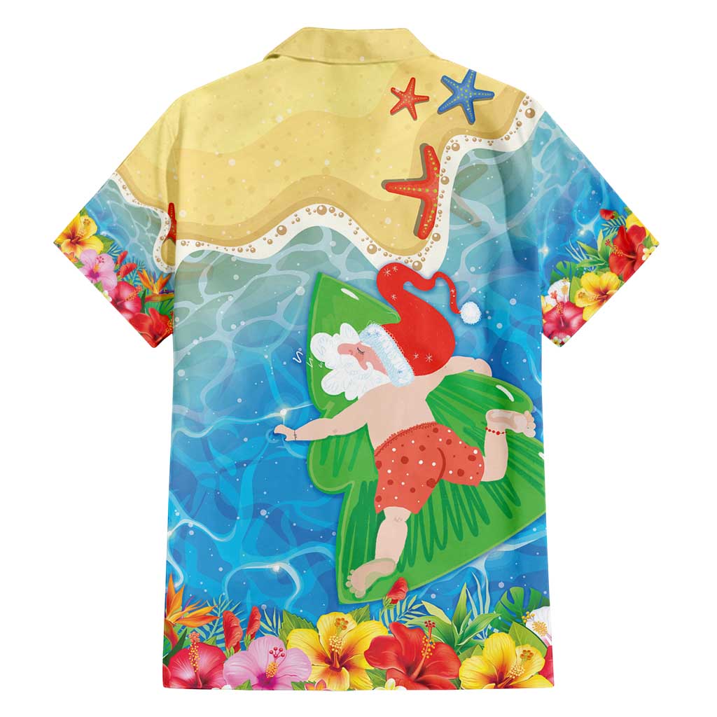 Christmas In Hawaii Family Matching Long Sleeve Bodycon Dress and Hawaiian Shirt Tis The Sea Sun LT05 - Polynesian Pride