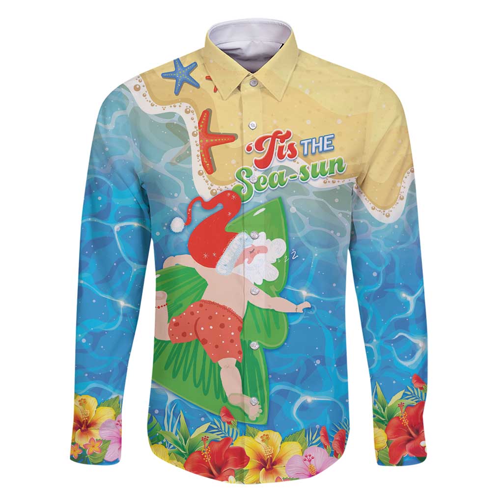 Christmas In Hawaii Family Matching Puletasi and Hawaiian Shirt Tis The Sea Sun