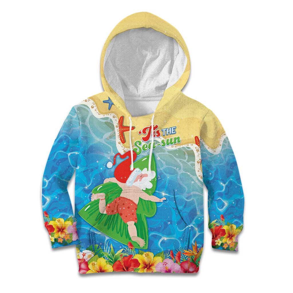 Christmas In Hawaii Kid Hoodie Tis The Sea Sun