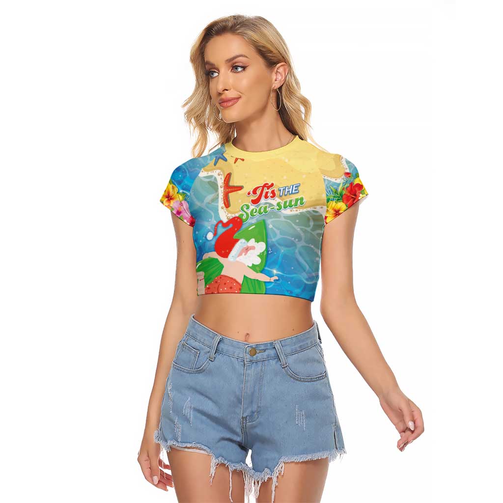 Christmas In Hawaii Raglan Cropped T Shirt Tis The Sea Sun