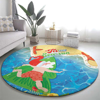 Christmas In Hawaii Round Carpet Tis The Sea Sun