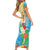 Christmas In Hawaii Short Sleeve Bodycon Dress Tis The Sea Sun