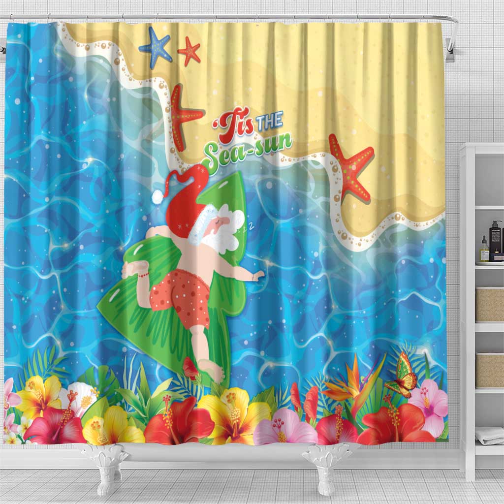 Christmas In Hawaii Shower Curtain Tis The Sea Sun
