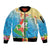 Christmas In Hawaii Sleeve Zip Bomber Jacket Tis The Sea Sun