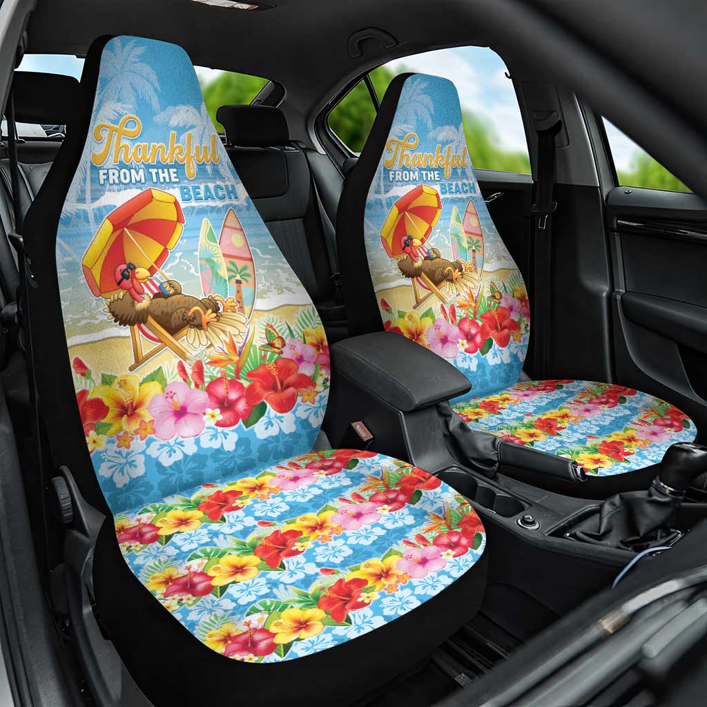 Hawaii Funny Thanksgiving Car Seat Cover Thankful From The Beach