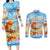 Personalised Hawaii Funny Thanksgiving Couples Matching Long Sleeve Bodycon Dress and Long Sleeve Button Shirt Thankful From The Beach