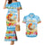 Personalised Hawaii Funny Thanksgiving Couples Matching Mermaid Dress and Hawaiian Shirt Thankful From The Beach