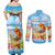 Personalised Hawaii Funny Thanksgiving Couples Matching Off Shoulder Maxi Dress and Long Sleeve Button Shirt Thankful From The Beach