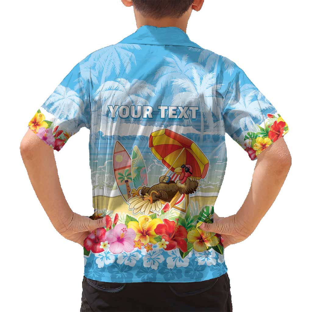 Personalised Hawaii Funny Thanksgiving Family Matching Long Sleeve Bodycon Dress and Hawaiian Shirt Thankful From The Beach LT05 - Polynesian Pride