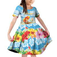 Personalised Hawaii Funny Thanksgiving Family Matching Off Shoulder Short Dress and Hawaiian Shirt Thankful From The Beach