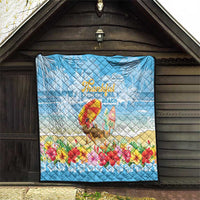Hawaii Funny Thanksgiving Quilt Thankful From The Beach