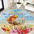 Hawaii Funny Thanksgiving Round Carpet Thankful From The Beach