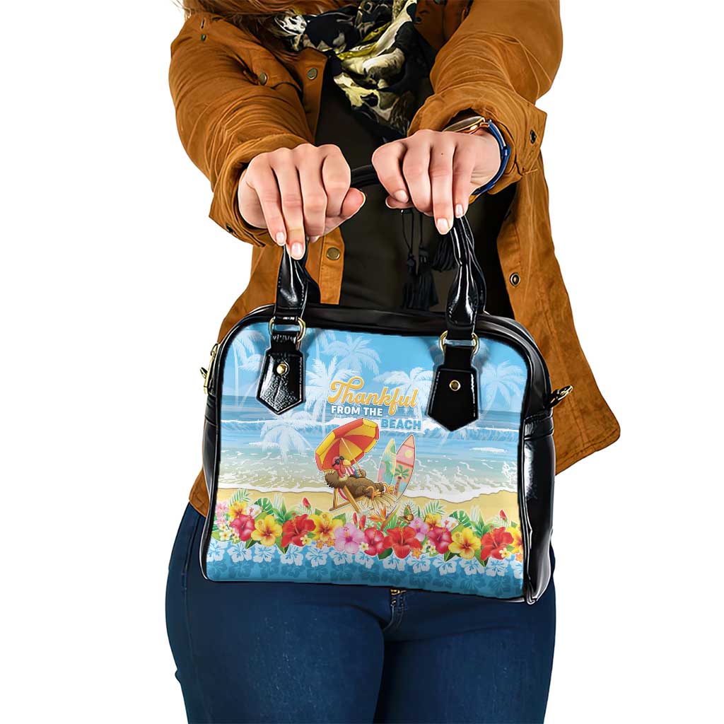 Hawaii Funny Thanksgiving Shoulder Handbag Thankful From The Beach