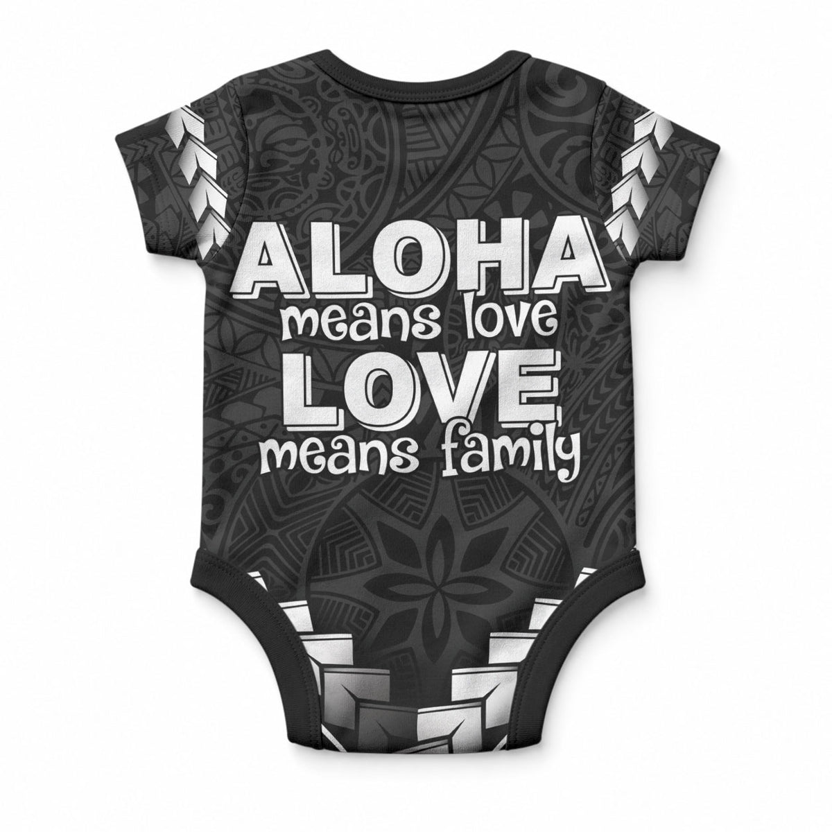 Hawaiian Ohana Baby Onesie Polynesian Tribal Tattoo LT05 - Polynesian Pride