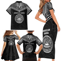 American Samoa MLK Day Family Matching Short Sleeve Bodycon Dress and Hawaiian Shirt Polynesian Style