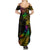 Personalised New Zealand Wellington Pride Summer Maxi Dress Rainbow Silver Fern Paua Shell LT05 - Polynesian Pride