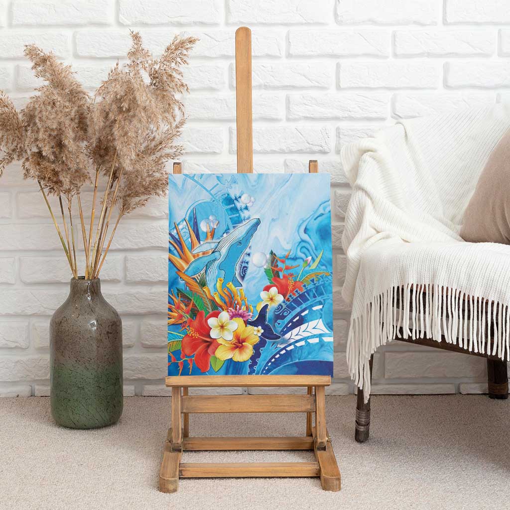 Polynesia Humpback Whale Canvas Wall Art Ocean Style