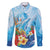 Polynesia Humpback Whale Family Matching Mermaid Dress and Hawaiian Shirt Ocean Style