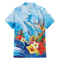 Polynesia Humpback Whale Family Matching Off The Shoulder Long Sleeve Dress and Hawaiian Shirt Ocean Style LT05 - Polynesian Pride